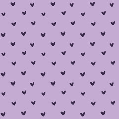 Patrón sin costuras corazones pequeños ilustrados. Estampa. Original. A mano