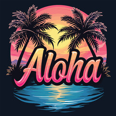 beach van with surf board, Long beach, summer vibes hand draw, summer slogan with beach illustration, Hawaii, Aloha surf typography for t-shirt print , beach