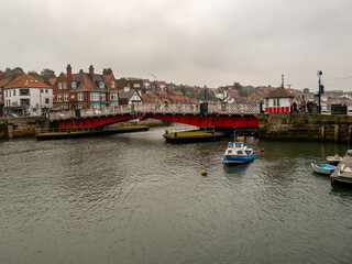 Fototapeta premium Panoramic view of Whitby Harbour