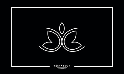 Obraz premium flower yoga logo design for yoga center or gym