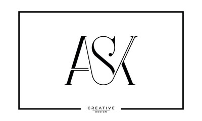 ASK, Abstract  letters Logo Monogram