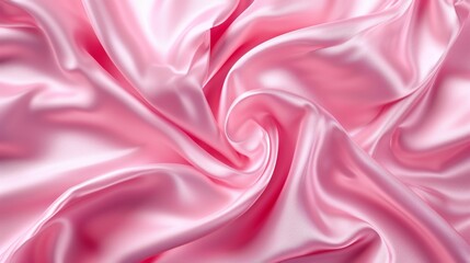 Fototapeta premium Pink Satin Fabric Texture - Abstract Background