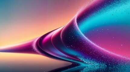 Colorful abstract gradient hologram dynamic wave. advertising, copy space