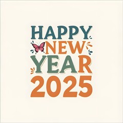 Obraz premium Celebrate New Year 2025 with New Beginnings 