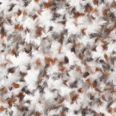 Abstract woody brown, almond frost, milk chocolate and white brush strokes. Oil paintings texture. Seamless repeat hand drawn pattern