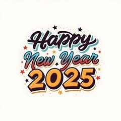 Obraz premium Happy New Year 2025 