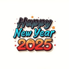 Obraz premium Happy New Year 2025 