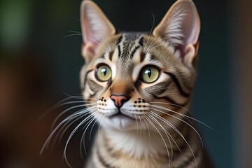 Fototapeta premium Bengal cat with yellow eyes