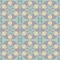 Fototapeta premium Patrón sin costuras Original. Colores. Formas. Estampa. Textura. Fondo. Caleidoscopio. Simétrico. Infinito