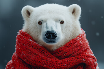 polar bear in the snow