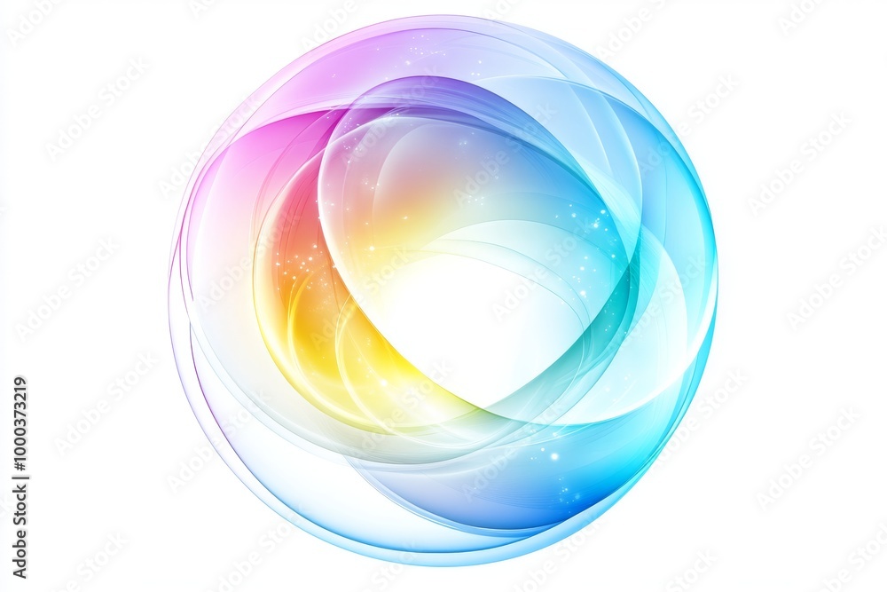 Poster abstract colorful swirl in vibrant hues symbolizing energy creativity and fluidity through a modern 