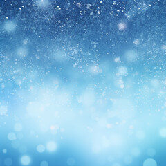 winter Christmas background with snowflakes on a blue background
