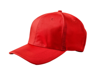 rotes Basecap isoliert auf weißen Hintergrund, Freisteller 