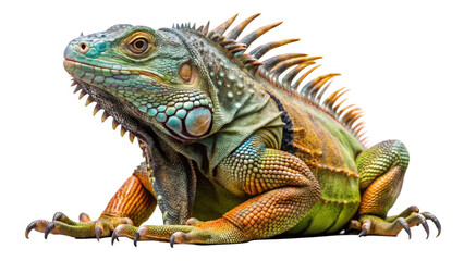Obraz premium Iguana on a transparent background.