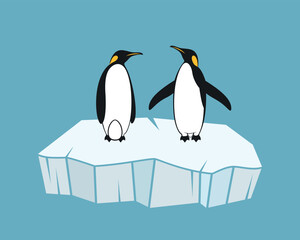 Penguin logo. King Penguin. Set