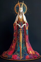 Fantasy  Knight Figurine with Sword and Base