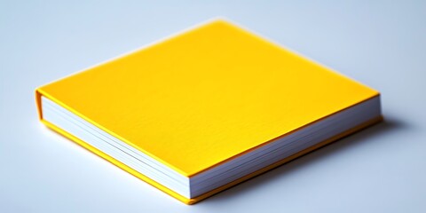 Yellow notepad on white background, bright and useful.