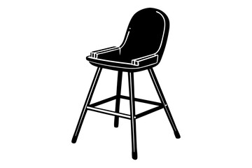 black chair isolated