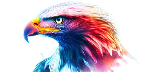 Obraz premium Vibrant Eagle Illustration in Purple Tones