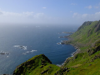 Fototapeta premium Mountains in to the sea in Lofoten