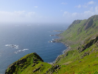 Mountains in to the sea in Lofoten