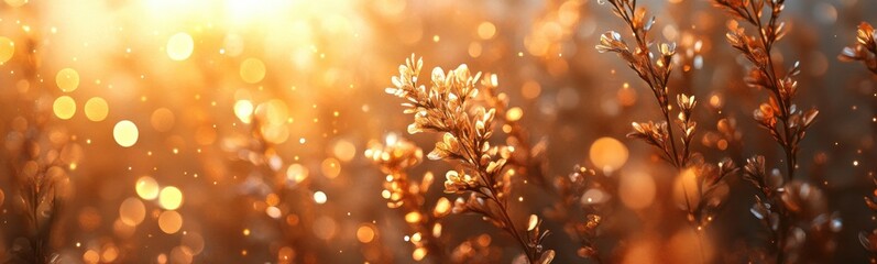 Sunlight shining through the leaves of a plant in a field
