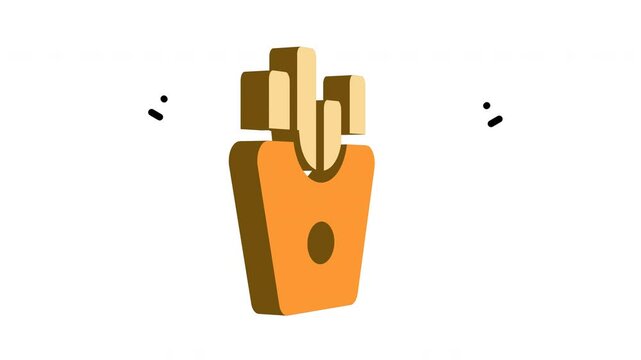 Orange container holds tall, thin yellow objects. Ideal for transportation, storage, logistics, supplies, shipping, organization, and industrial concepts.