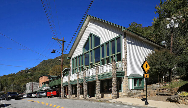 Main Street in Chimney Rock, North Carolina.  