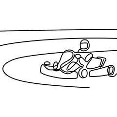 go kart line drawing