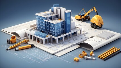 3d model of construction site