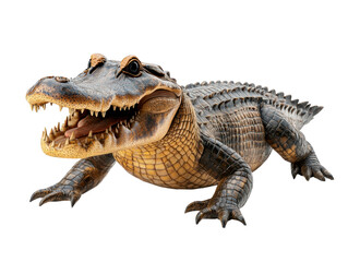 Obraz premium Crocodile on a white isolate background. transparent background