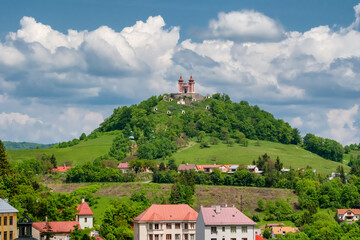 Historical building of church on calvary in Banska Stiavnica, Slovakia