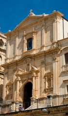 Obraz premium The Church of San Francesco all'Immacolata and the annexed former Convent of the Franciscan Friars are located along Corso Vittorio Emanuele Designed by Rosario Gagliardi and Vincenzo Sinatra 