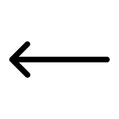Left arrow, direction icon