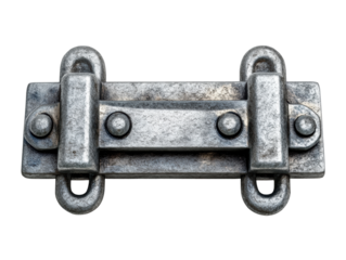 Metal latch, white isolated background. transparent background