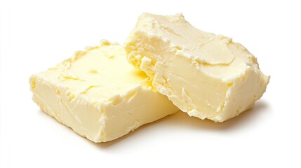 Butter on solid white background, single object