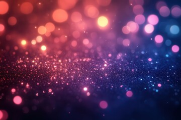 Abstract Sparkling Particles In Pink And Purple Gradient Background