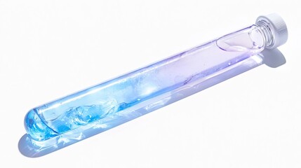 Blue silicone bottle brush for cleaning baby bottles.