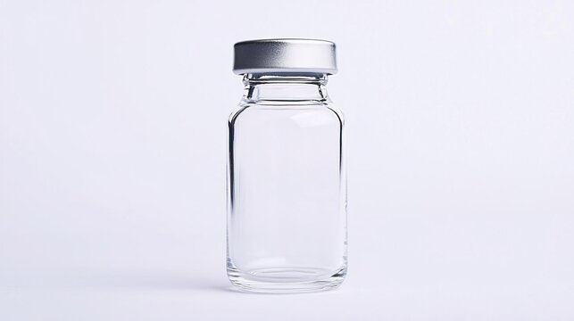 A sample vial on solid white background, single object