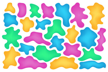 Amorphous Shape Set with Bright Colors