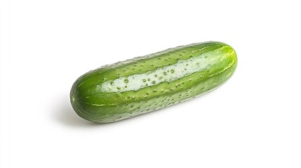Cucumber on solid white background, single object