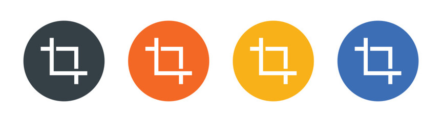 Vector Crop Icon Set In Multiple Color