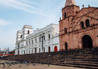 Fototapeta premium Piedecuesta, Pidecuesta, Santander, Colombia, Traditional Church in Latin america