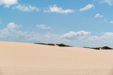 scenic desert dune landscape Lencois Maranhenses National Park - Parque Nacional dos Lencois Maranhenses in  Brazil