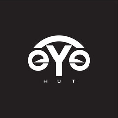 Eye hut logo design vector royalty free business brand image template download editable