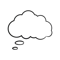 Vector Cloud Speech Bubble For Text And Coversation