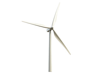 Wind turbine, white isolate background transparent background