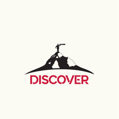 Discover mountain vision logo design vector royalty free business brand image template download editable