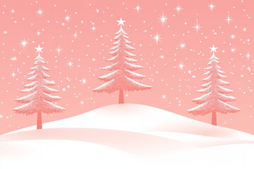 Obraz premium Snow covered Christmas tree standing in a snowy landscape with soft snowflakes falling capturing the calm and serene beauty of a peaceful winter holiday