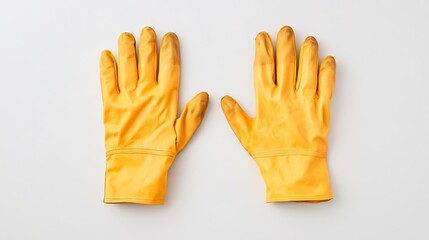 A pair of flame-resistant gloves on solid white background, single object